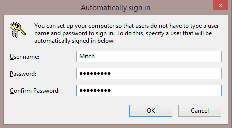 windows 10 auto login feature