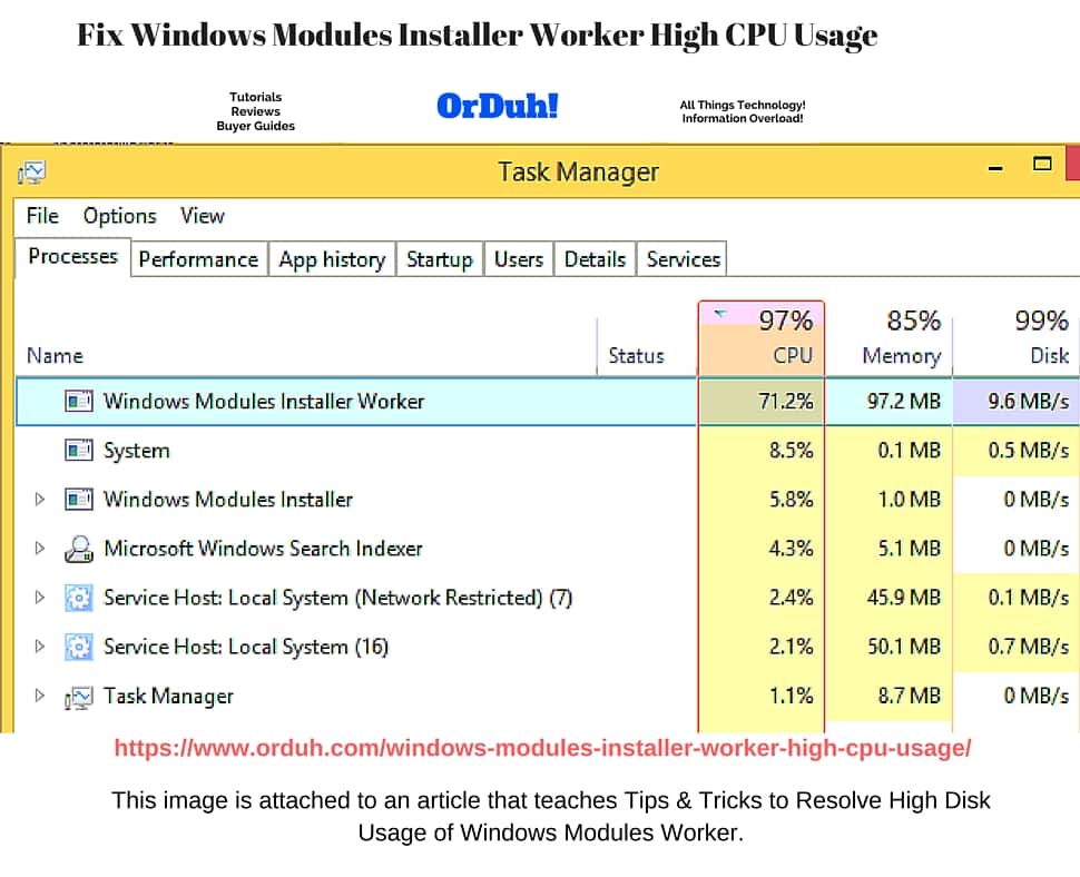 Windows Modules Installer Worker High CPU Usage - High Disk Usage Easy Fixes