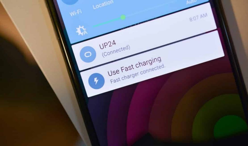 Image that displays the Nexus 6 Fast Charging Notification. - Nexus 6 Charging Slowly Fixes.