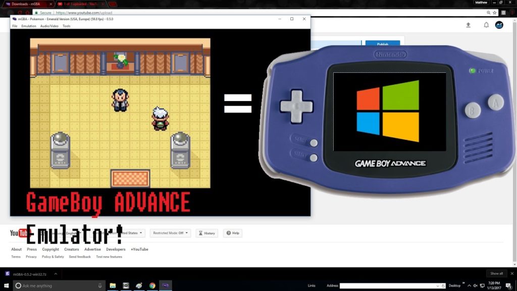 game boy advance emulator windows 10