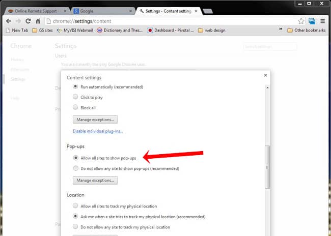 how to stop annoying pop ups on chrome