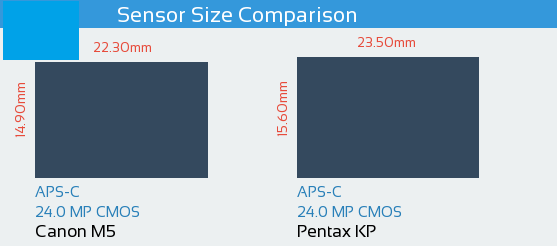 Canon M5 vs Pentax KP Sensor Comparison