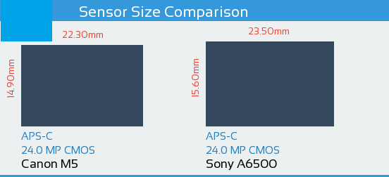 Canon M5 vs Sony A6500 Sensor Comparison