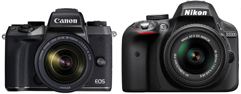 Canon M5 vs Nikon D3300