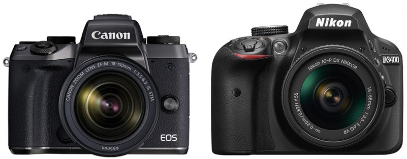 Canon M5 vs Nikon D3400