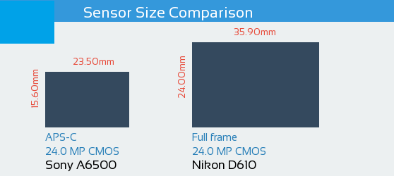 Sony A6500 vs Nikon D610 Sensor Comparison