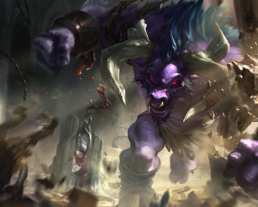 Alistar in his regular skin. This image is part of an article that teaches how to counter Alistar.