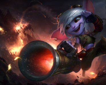 Tristana in her normal skin. This image is part of an article that teachers how to counter Tristana in League of Legends.