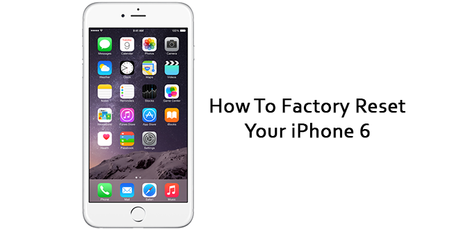 Iphone 6 factory reset with buttons