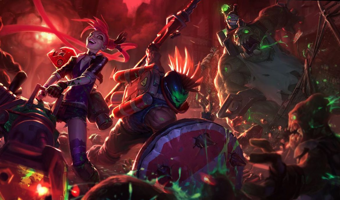 An image of Jinx in her Slayer skin. This image is part of an articles (How To Counter Jinx) that discusses tips and tricks for countering Jinx.