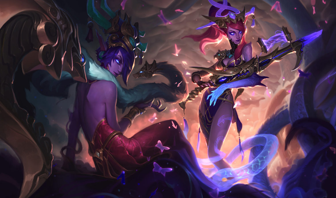 Caitlyn in her Lunar Wraith skin. This image is part of an article that defines how to counter caitlyn and tell which champions are good caitlyn counters.