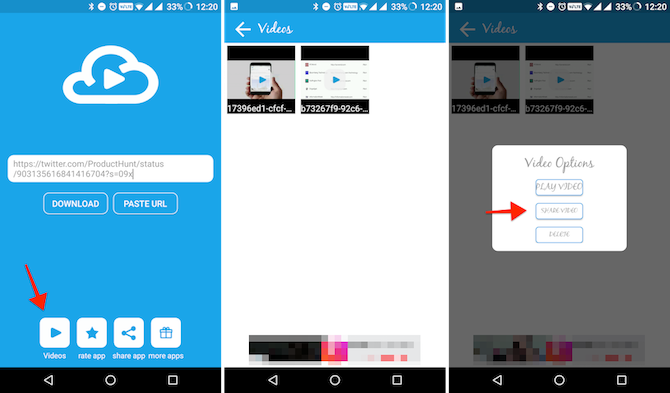 download twitter videos on android