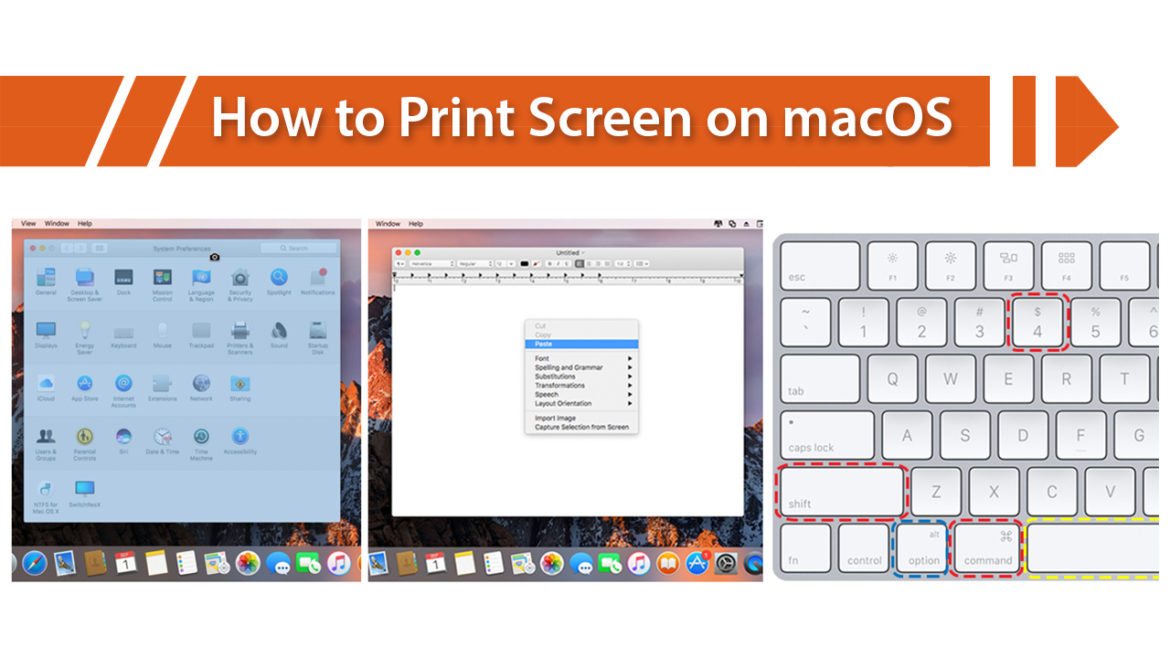 how do you do a print screen on apple keyboard