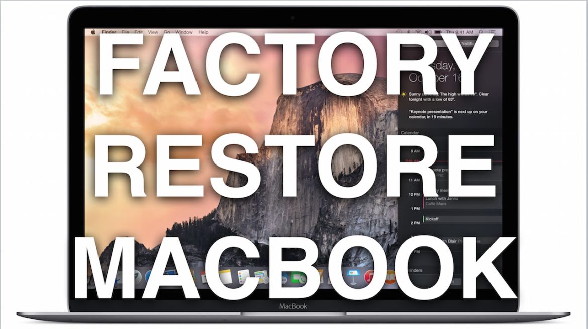 An image with text that reads how to reset a macbook air