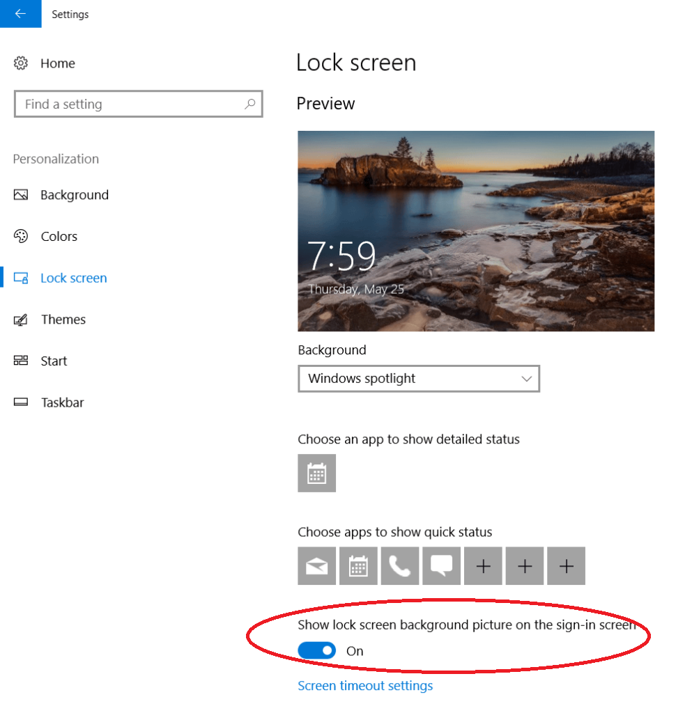 change windows 10 login screen background