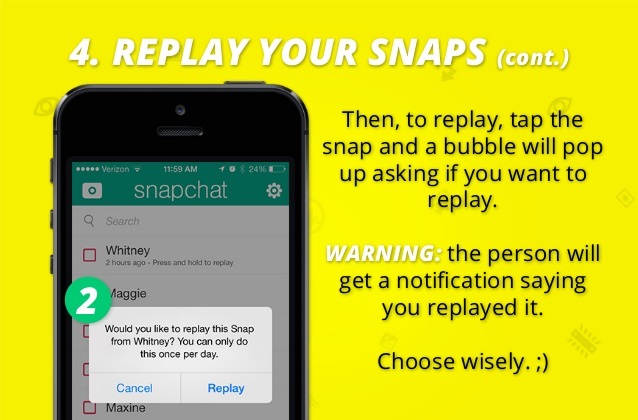 how to replay snapchat