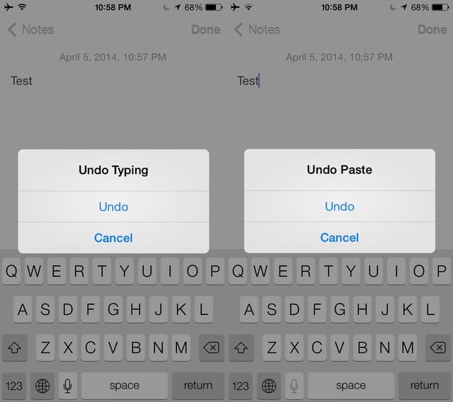 how to undo in notes on your iPhone, undo typing, undo paste, undo notes