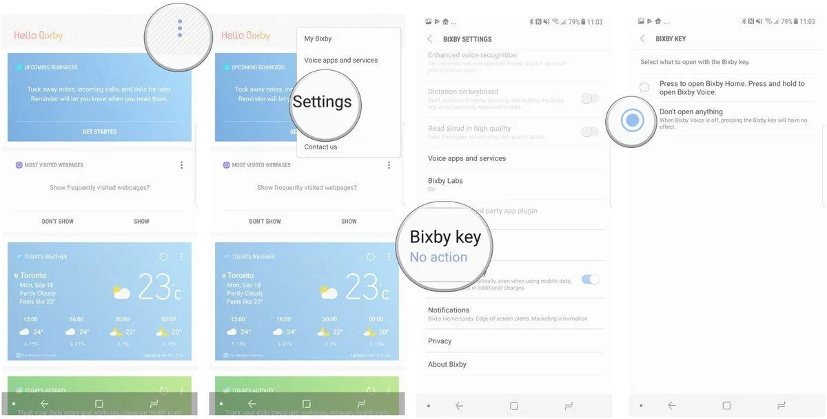 How to turn off Bixby button on Samsung Galaxy S9.