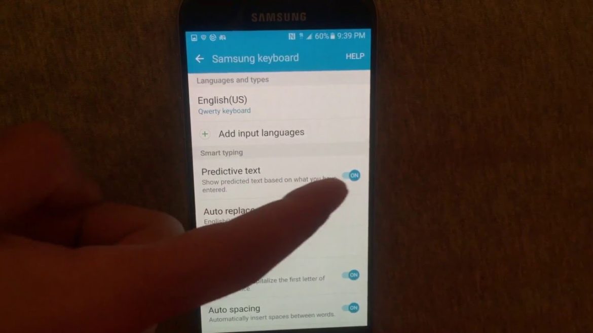 how to turn off autocorrect on galaxy s8