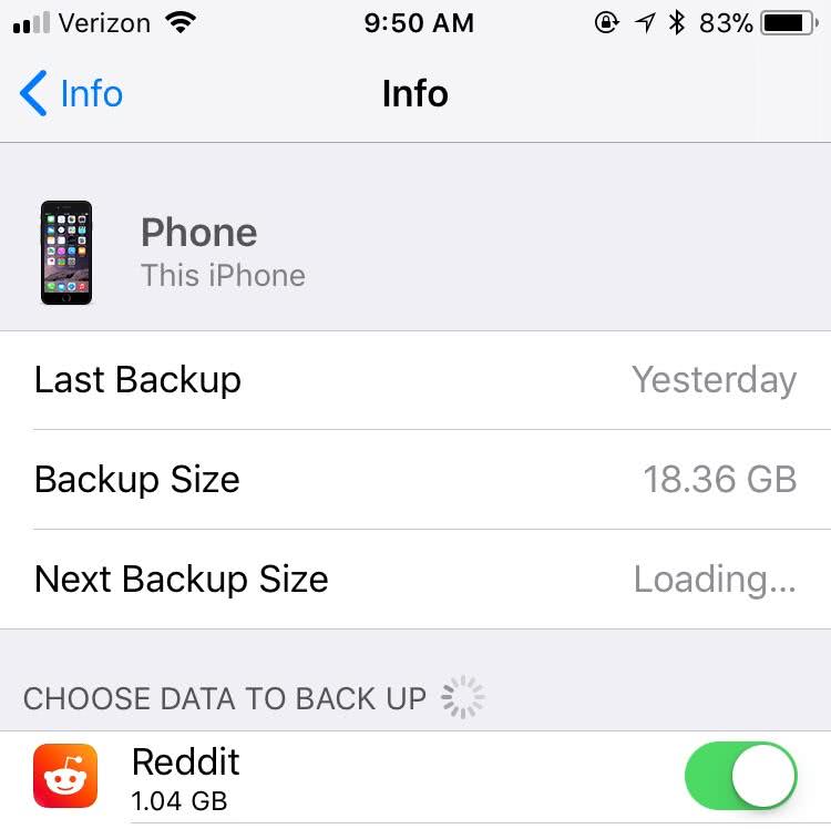 how to reduce the storage on iphone inbox app