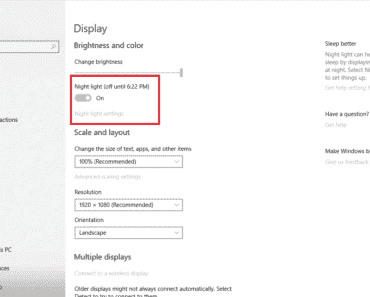 Windows 10 How To Turn On Night Light-Blue Light Filter