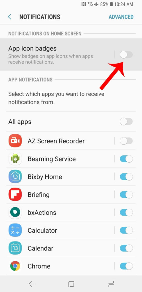 turn-off-app-icon-badges-unread-counts-on-galaxy-s9-via-settings