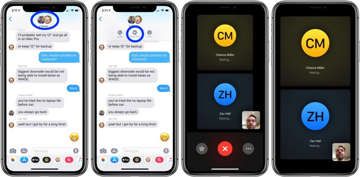 How To Start Group FaceTime Call From Within iMessage