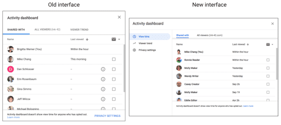 Google Docs Activity Dashboard Update Brings Google Material Theme