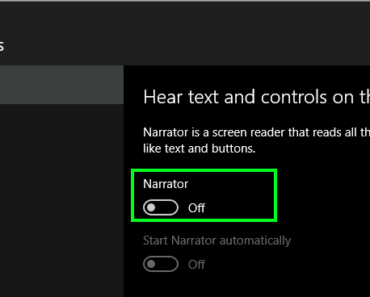 How To Turn Off Windows Voice Narrator