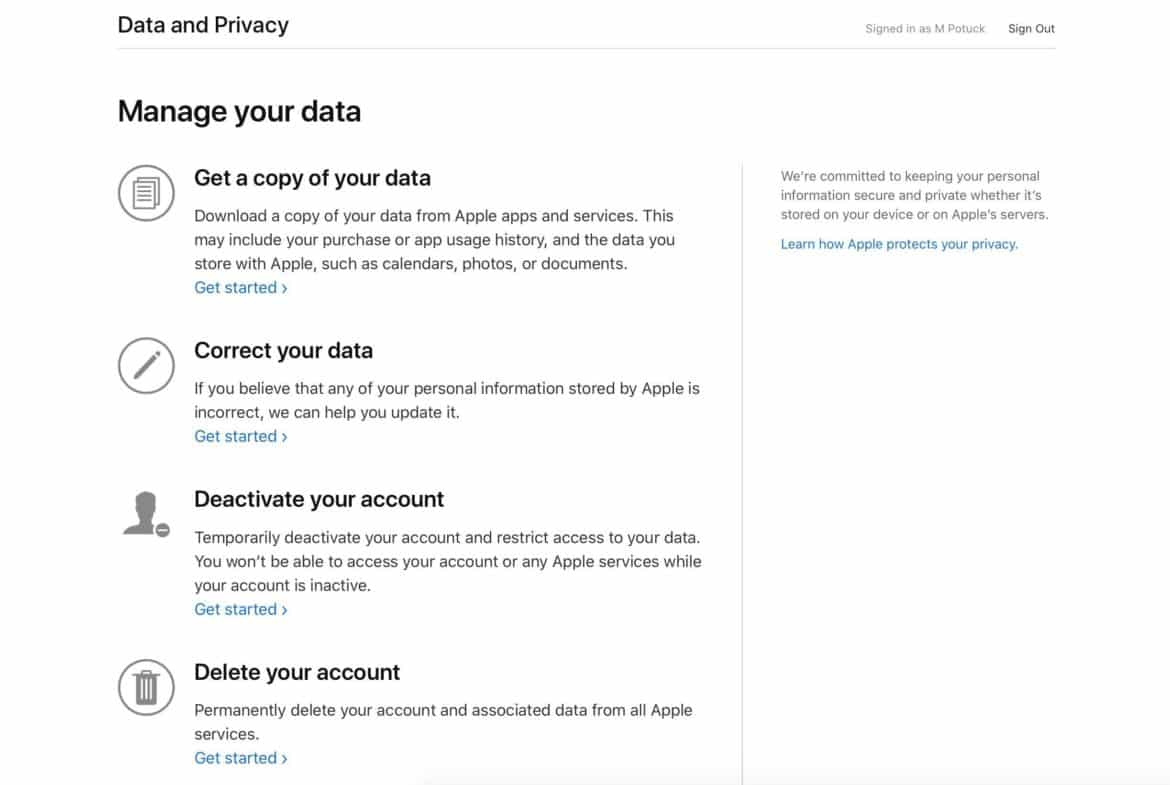 Here's how to download all your information from Apple