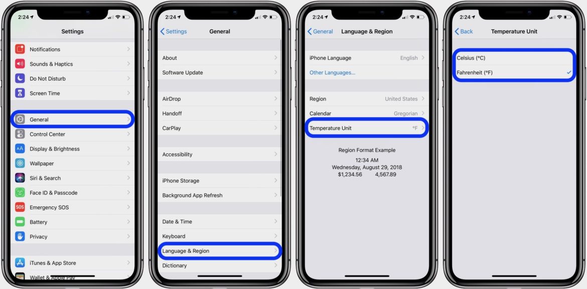 Alternate Way To Change Temperature Setting On iPhone