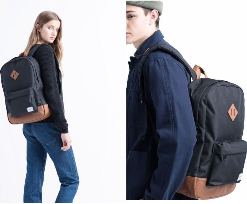 An image of Herschel Supply Co. Heritage Backpack - As featured in a list of the best college bags with laptop compartments.