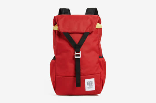 Topo Designs Y-Pack Backpack as seen in this image attached to an article of the best laptop bags for college students.