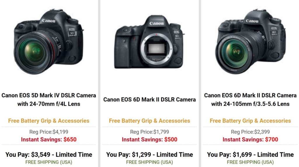 Canon Black Friday Cyber Monday Camera Deals