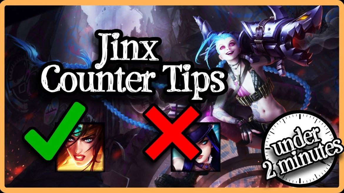 An image of Jinx attached to an article outlining ways on how to counter Jinx in any lane.