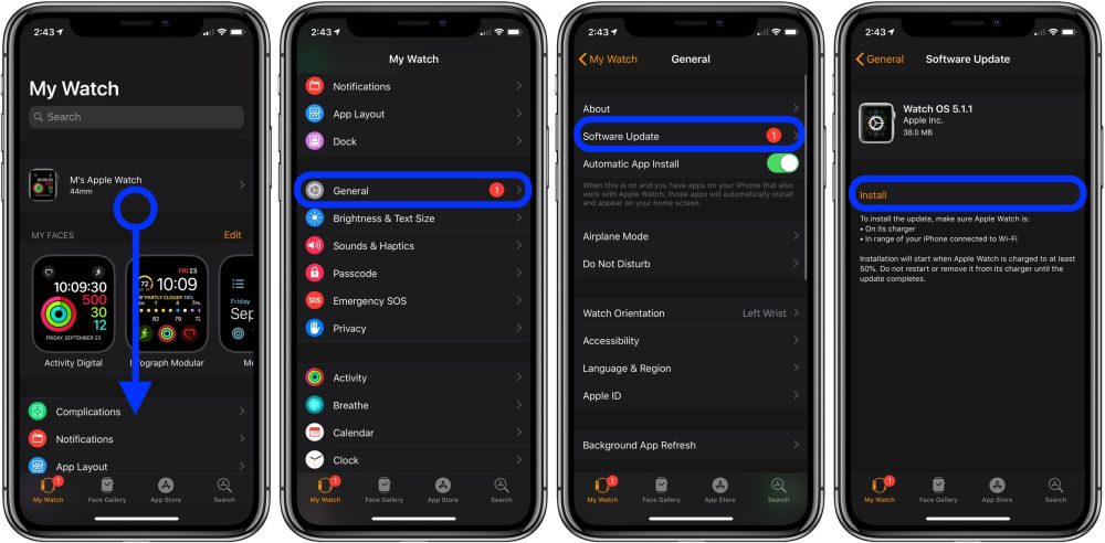 apple watch 3 software update