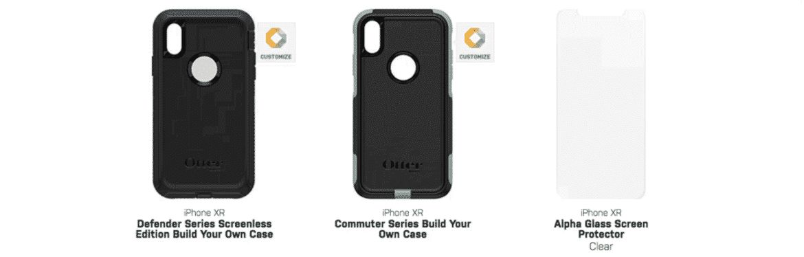 OtterBox's customizeable iPhone XR cases as seen in this image.