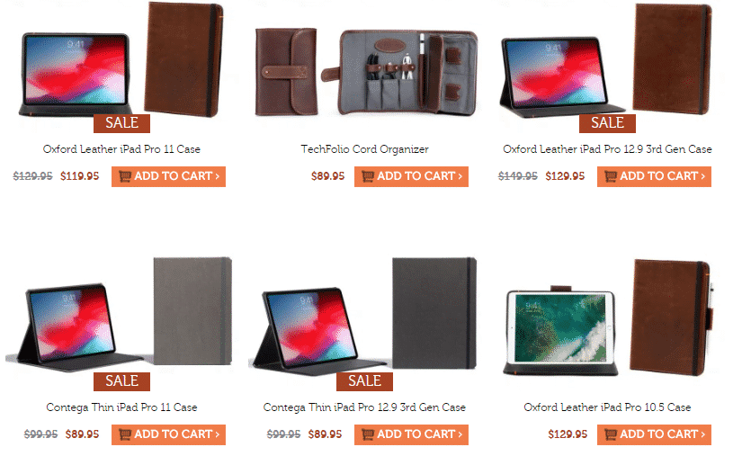 Pad & Quill's offering of non-keyboard cases and sleeves for the 2018 iPad Pro.