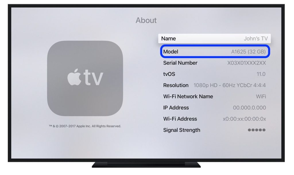 Feed på dæmning absorption How To Find Apple TV Model Number