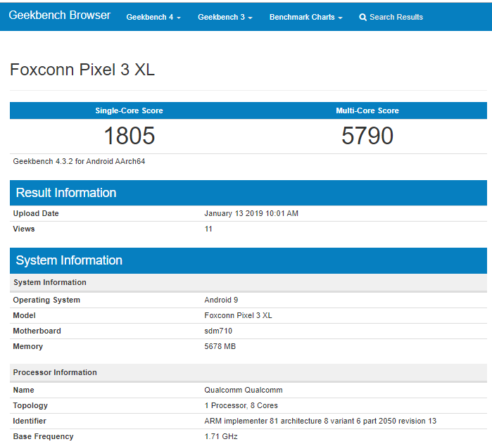 New Google Pixel 3 Lite XL running Snapdragon 710 appears on Geekbench