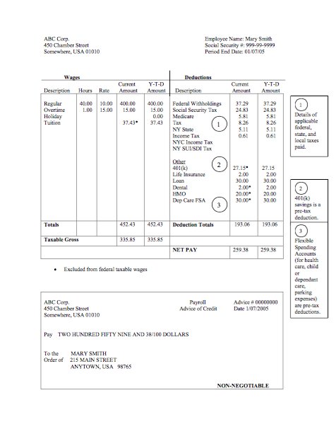 Pay Stub survey